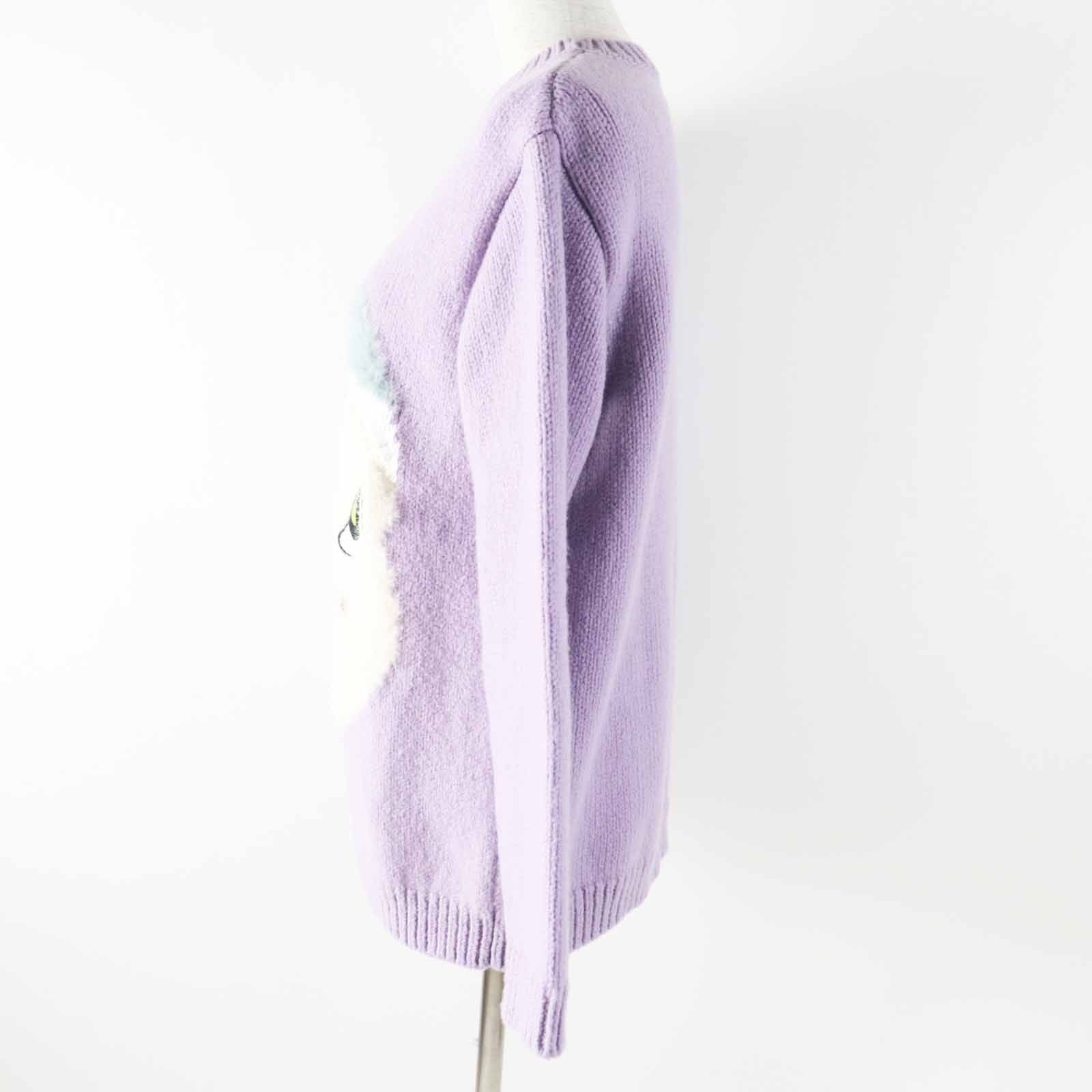 極美品◎Yoshitomo Nara Stella McCartney 奈良美智 ステラマッカートニー ウールメリノ ブレンド ジャンパー／長袖 ニット 紫 S 正規品 極美品◎Yoshitomo Nara Stella McCartney 奈良美智 ステラ