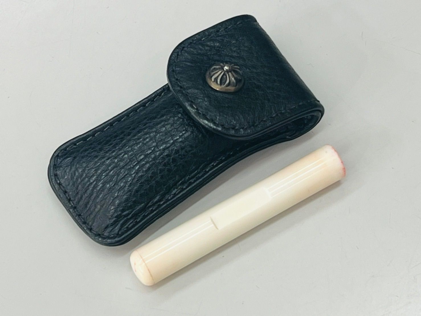 CHROME HEARTS クロムハーツ レザーケース 小物 爪楊枝入れ D*a様