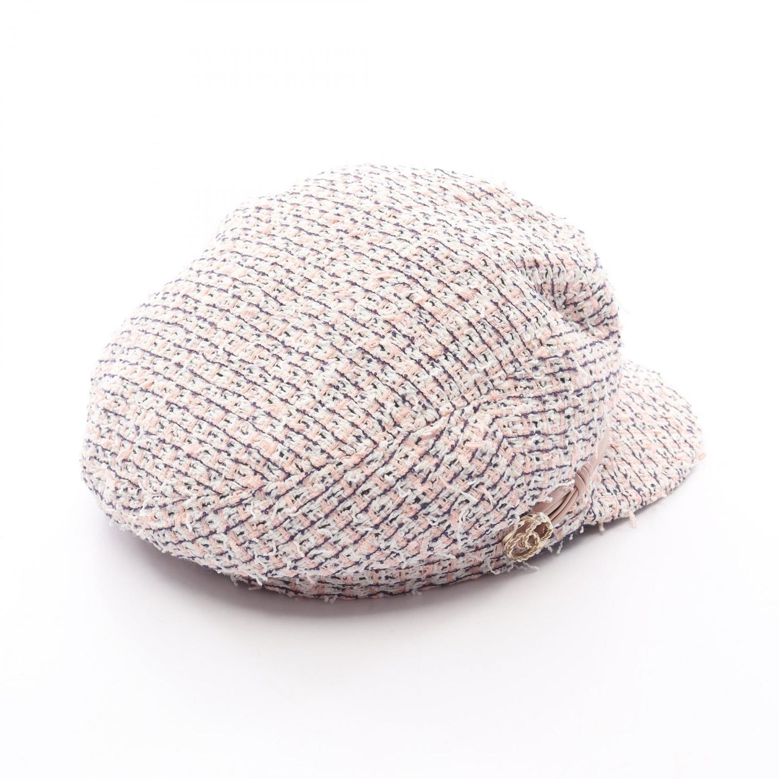 シャネル CHANEL ココマーク ピンク その他 ツイードキャスケット レディース Used A