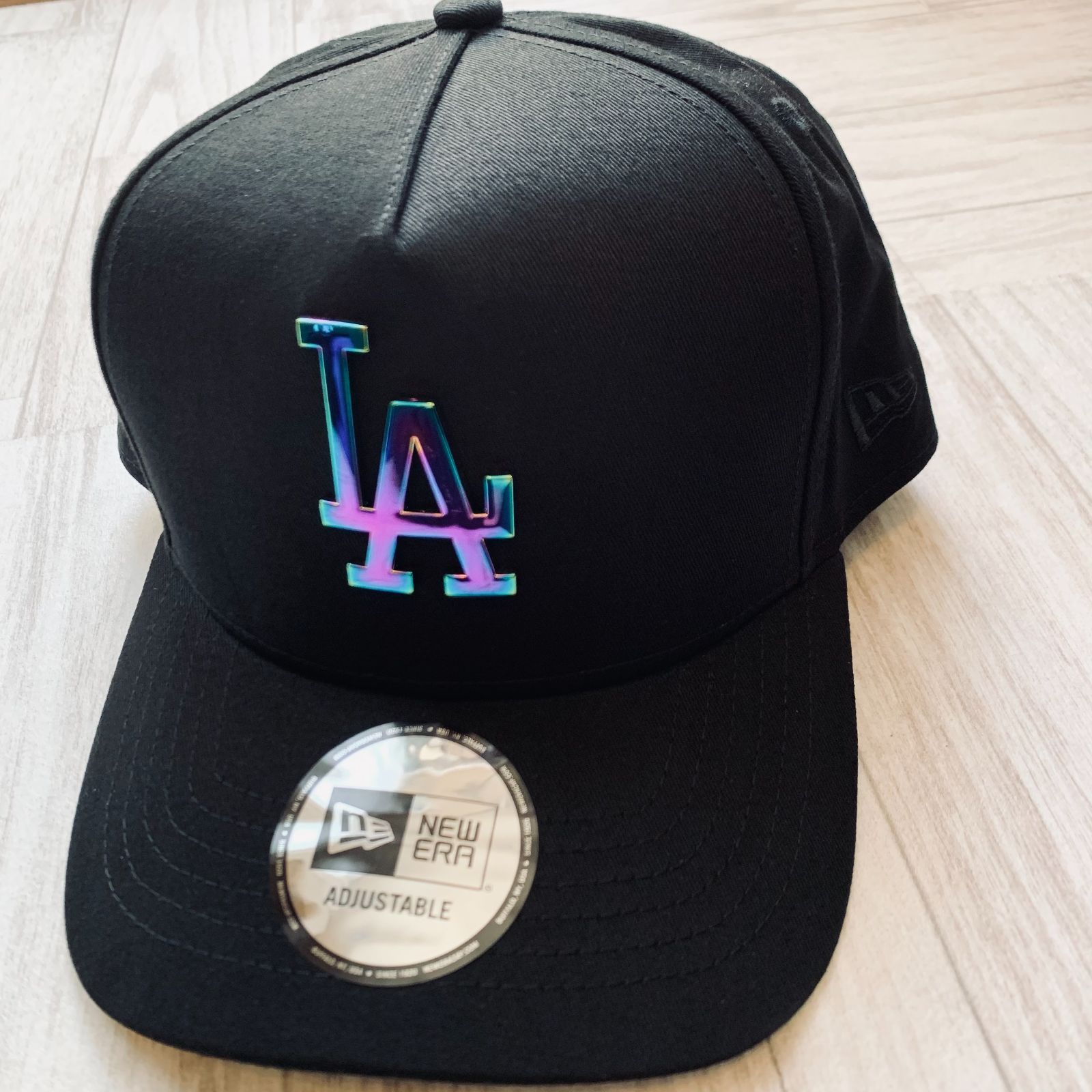 海外限定！ New era LA ニューエラ キャップ レインボー メタル