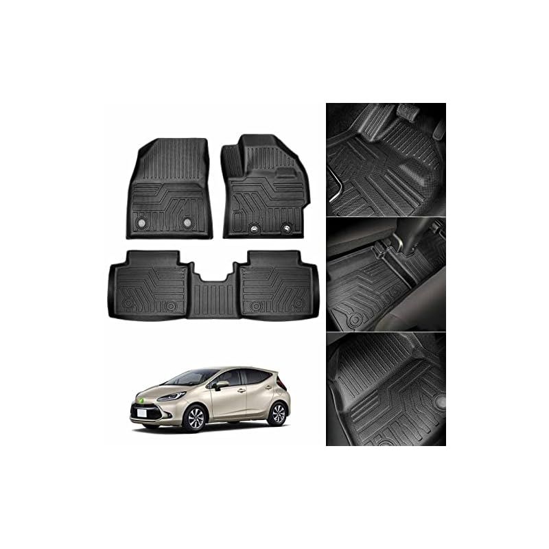 Cartist 新型 アクア MX系 に適用 フロアマット 立体カーマット 車用 3Dフロアマット 立体構造 AQUA 2021年7月～ 車種専用設計 防水 滑り防止 セカンドマット 耐汚れ TPE素材 カスタムパーツ 取付簡