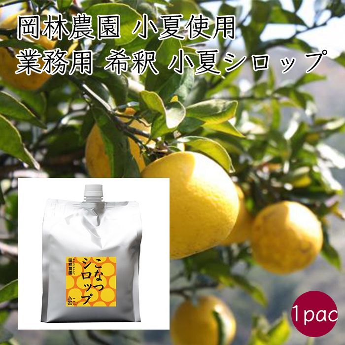 岡林農園 こなつシロップ 業務用 4倍希釈 ドリンク 1パック 2kg/パック《メーカー直送》【送料無料 北海道沖縄離島除く】 小夏 こなつ
