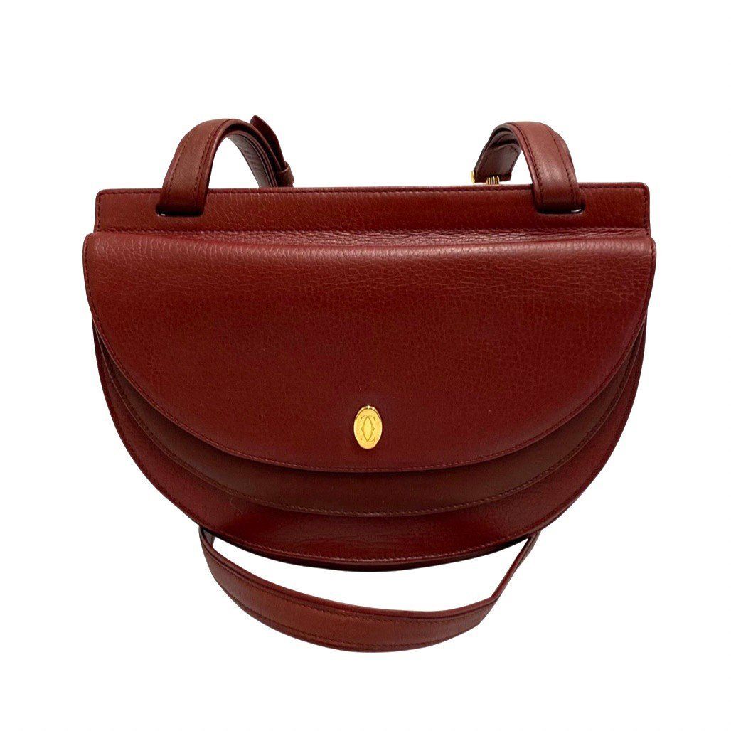 極美品 希少 ヴィンテージカルティエ マストライン ショルダーバッグ 極 美品 希少品 Cartier カルティエ ヴィンテージ マストライン ロゴ