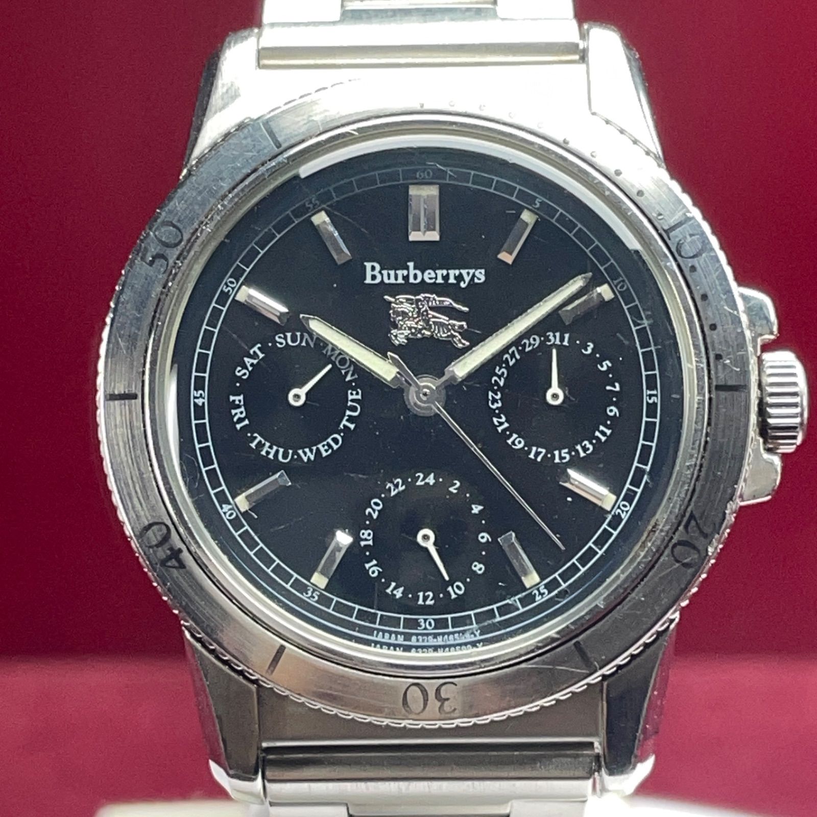 ★未使用 高級 Burberrys' CITIZEN クォーツ 日本製 腕時計 高級 Burberrys CITIZEN製 QZ 純正SSブレス 日本製 腕時計