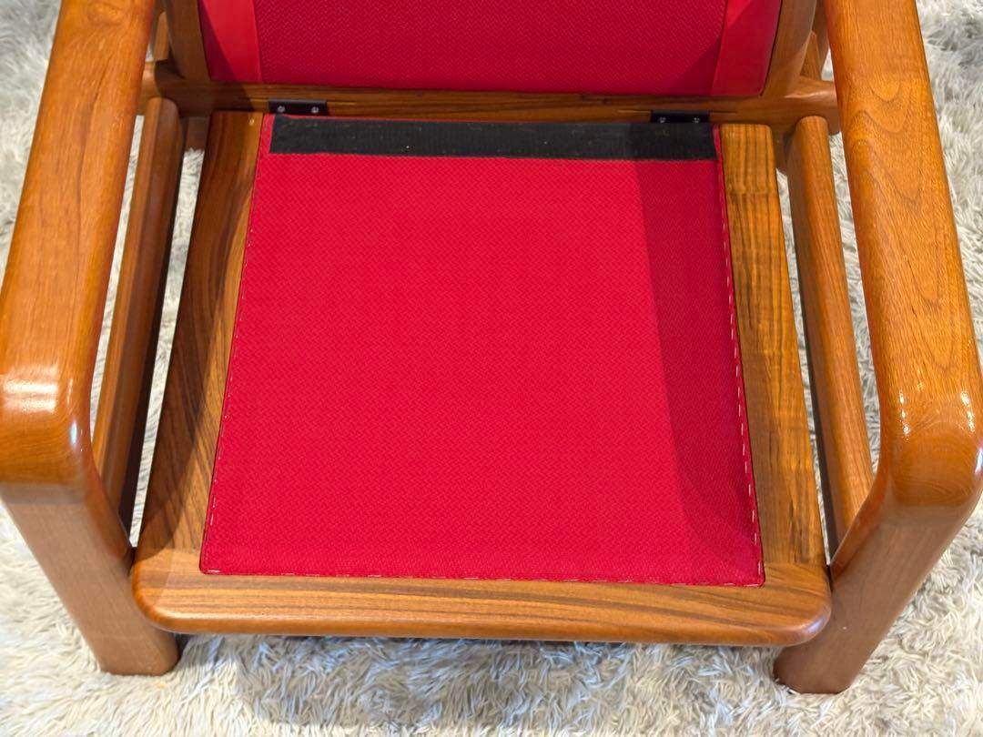 Lオルセン&サン L. olsen & son チーク無垢材 レッドレザー IN