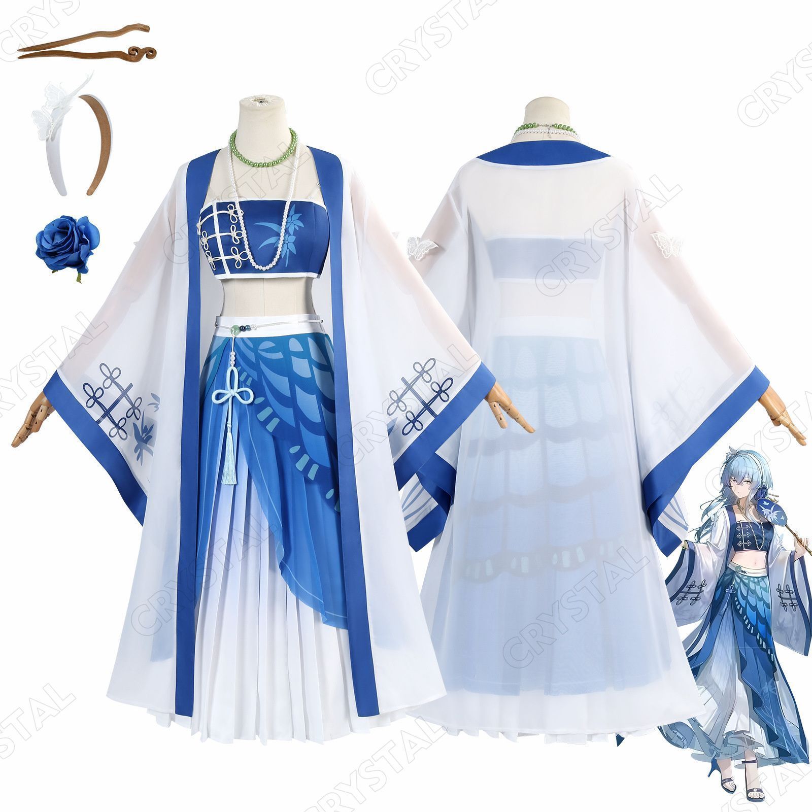 鳴潮(めいちょう) ツバキ/椿 ショアキーパー コスプレ衣装 ウイッグ