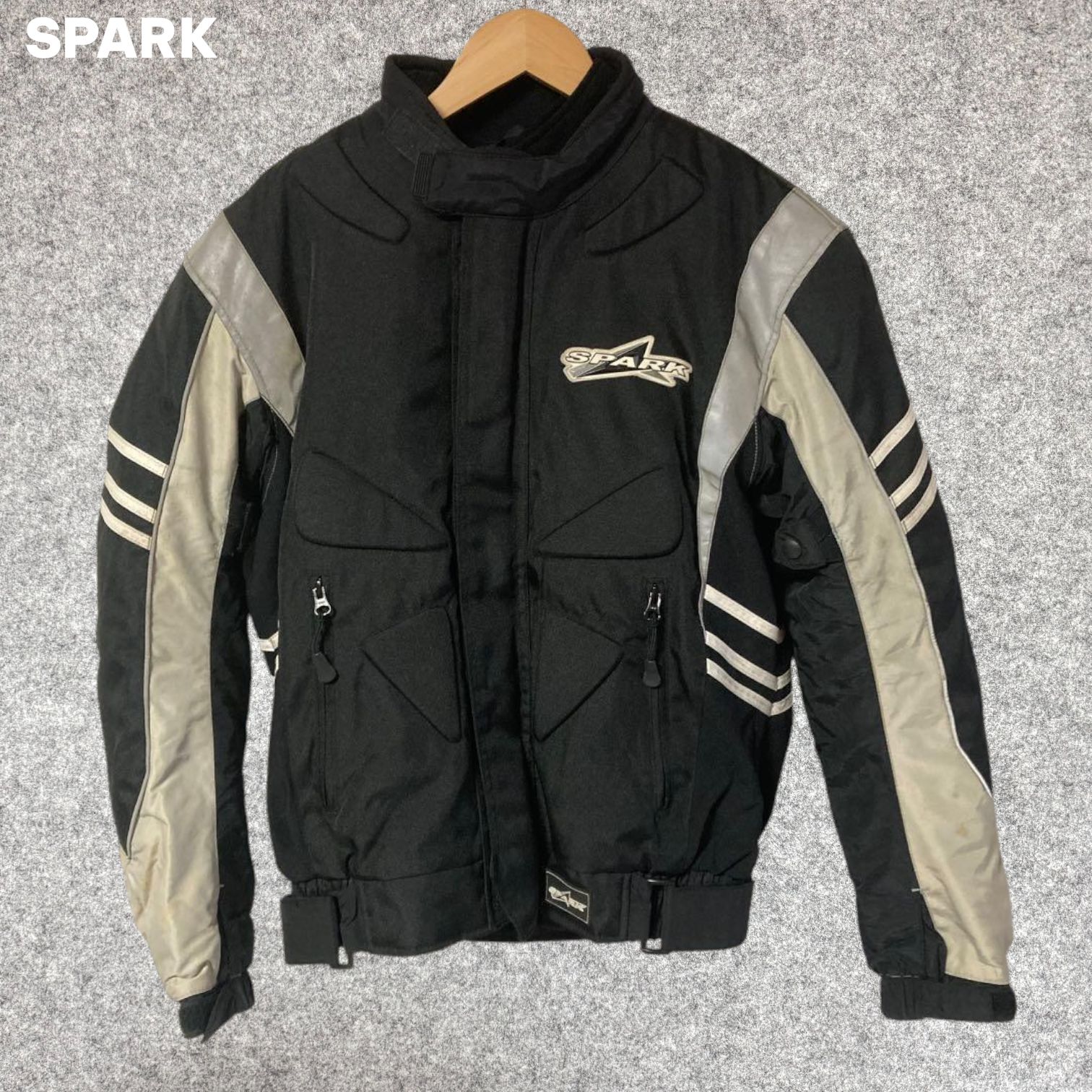 STARK バイクジャケット 黒|白 Mサイズ