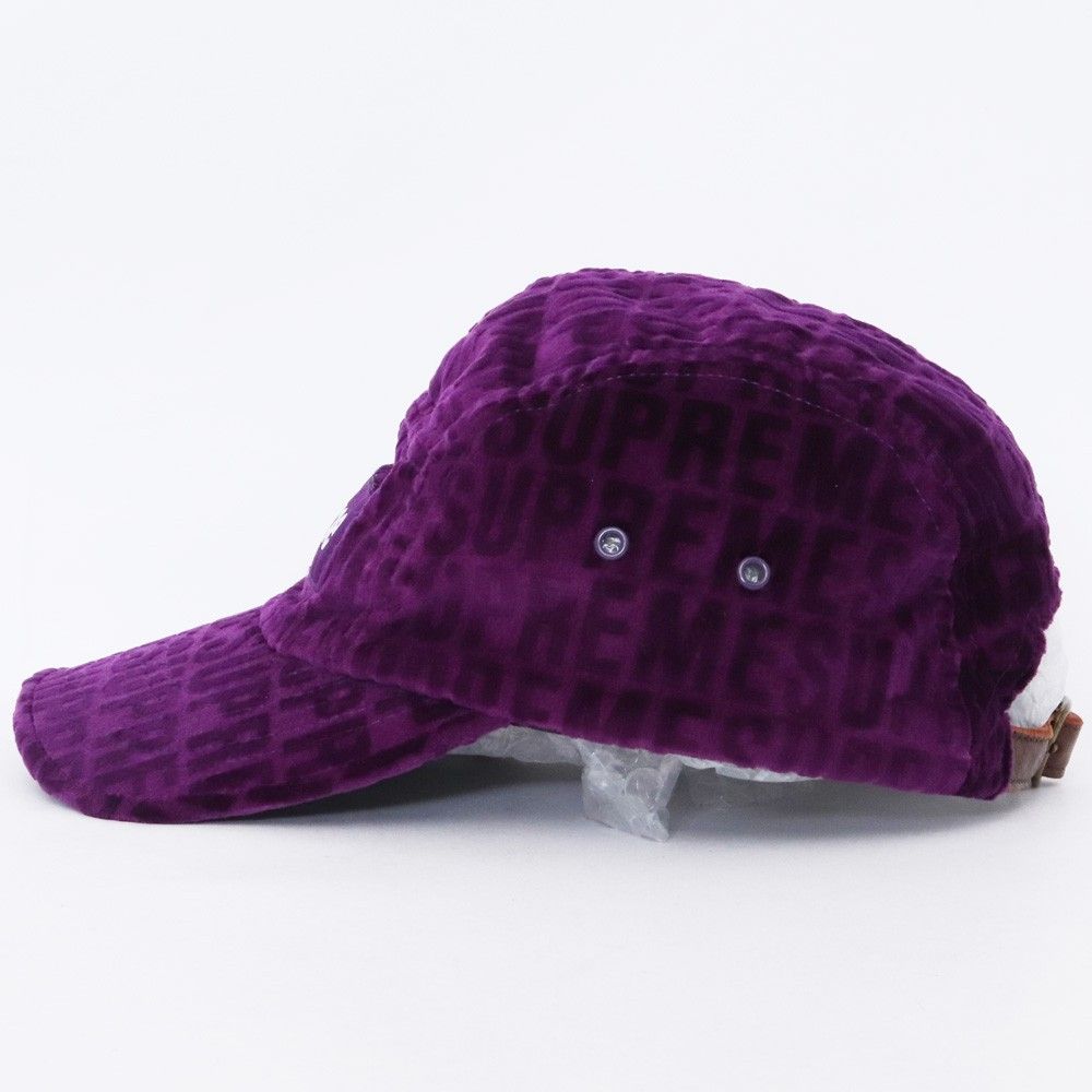 SUPREME Velvet Pattern Camp Cap パープル - メルカリ