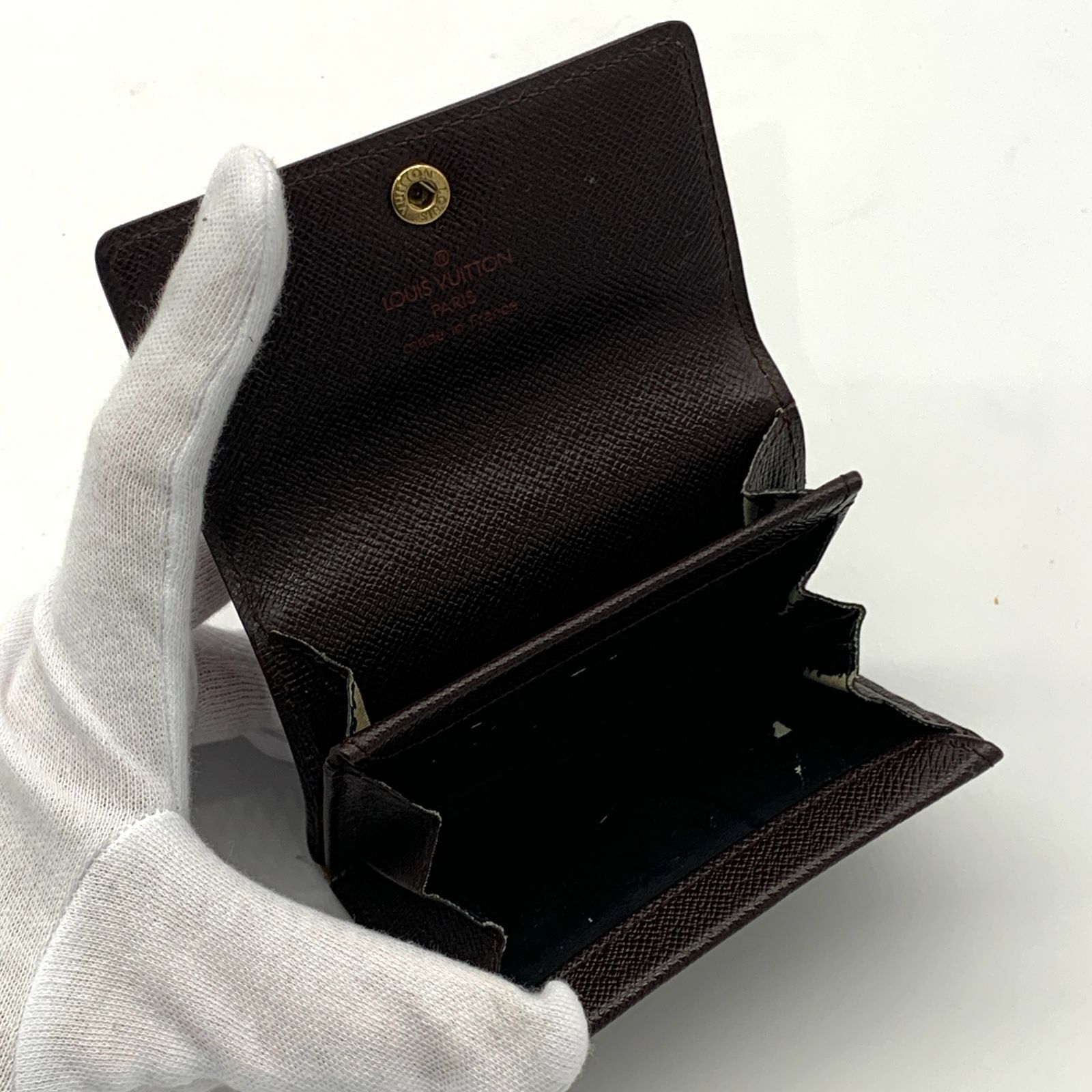 LOUIS VUITTON ダミエ エベヌ ポルトモネプラ コインケース内外極美 LOUIS VUITTON ルイ ヴィトン コインケース 小銭入れ ダミエ