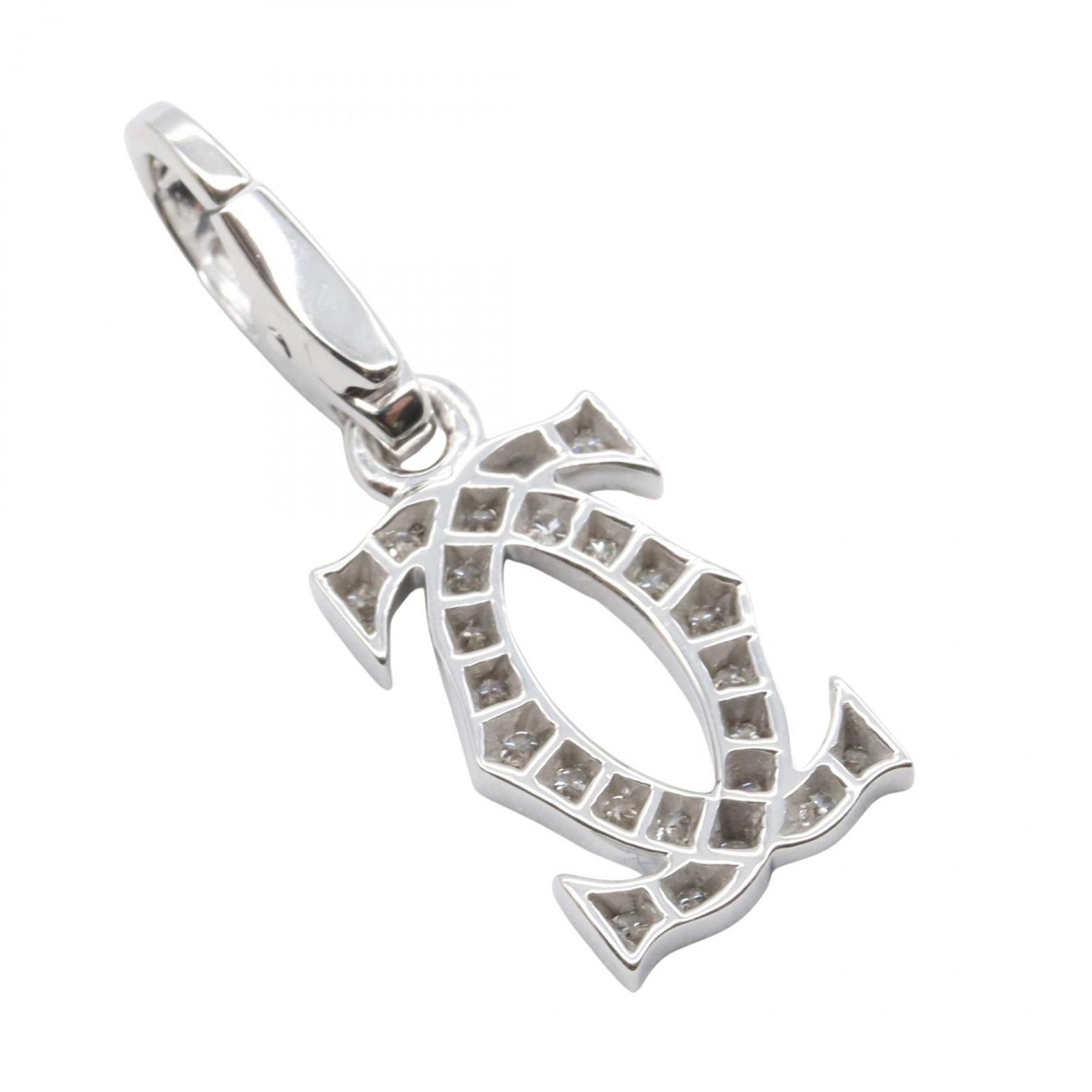 CARTIER カルティエ 2Cチャーム ダイヤ ペンダントトップ ペンダント