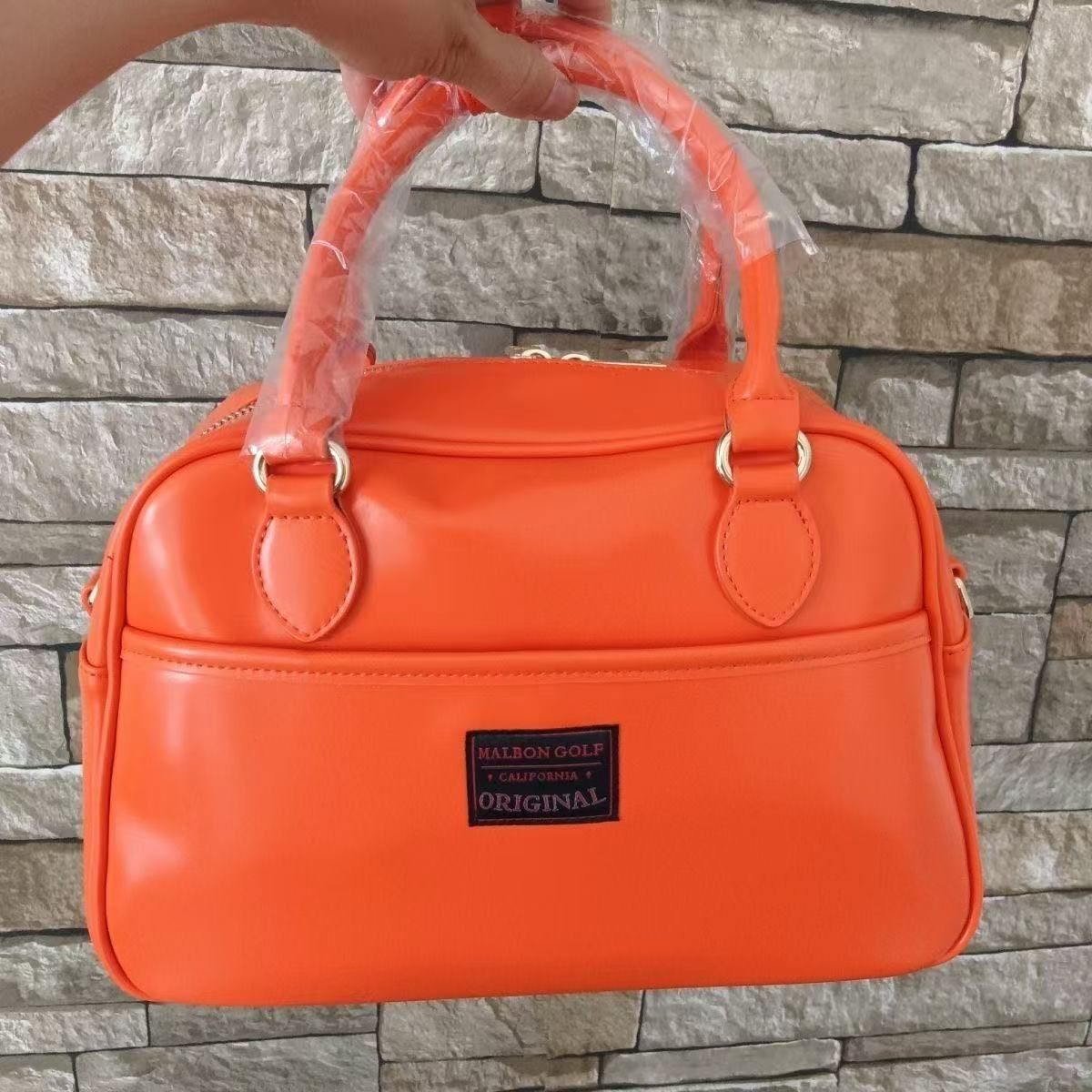 マルボンゴルフ Malbon Golfボストンバッグ ショルダーバッグ 赤 マルボンゴルフ Malbon Golfボストンバッグ ショルダーバッグ 赤