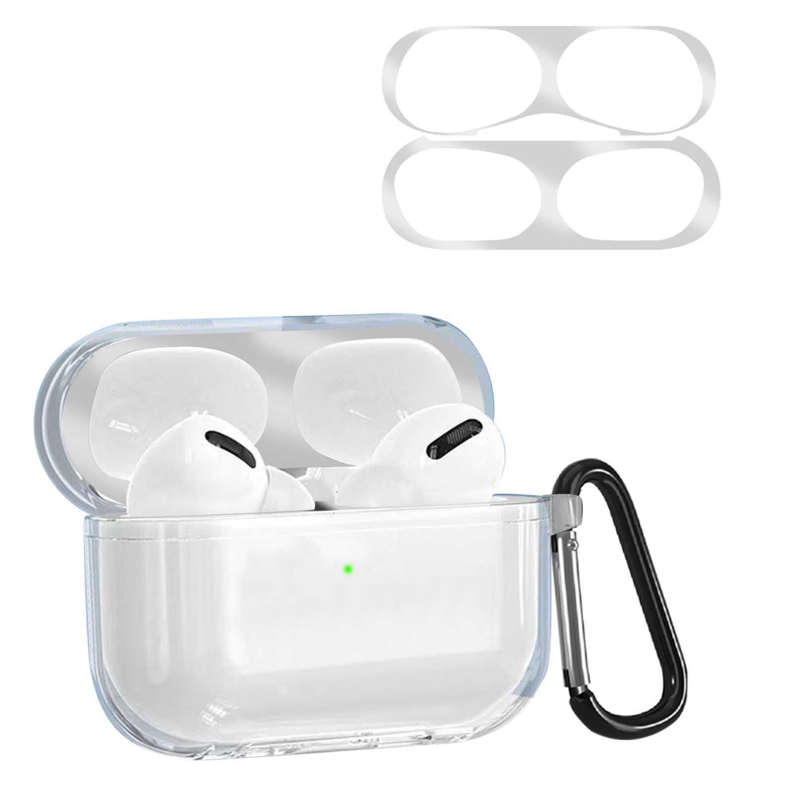 Apple Airpods Pro ダストガード シルバー 防塵 保護シール