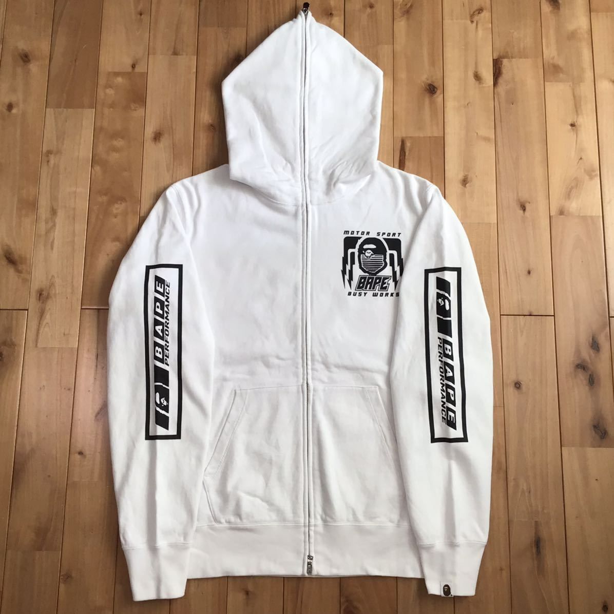 motor sport full zip hoodie bape パーカー L68cmx53cm