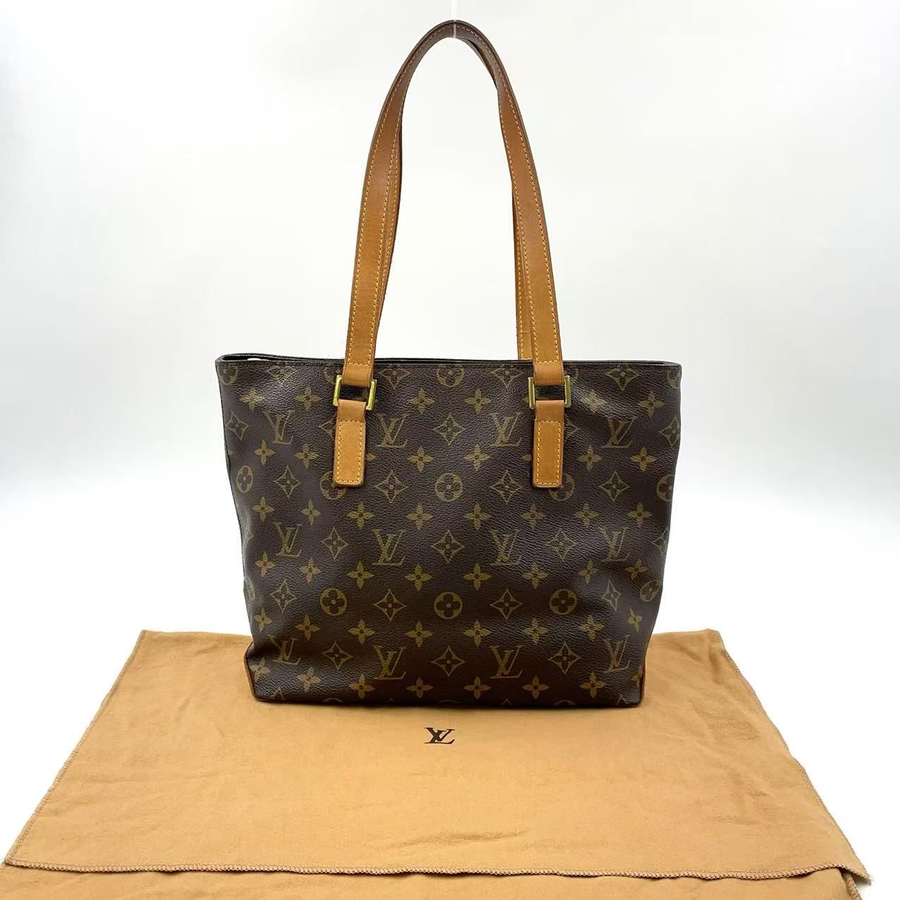 最低価格の LOUIS VUITTON レザー×PVC モノグラム モノグラム カバピアノ バッグ