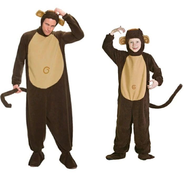 ハロウィン 衣装 子供服 キッズ ジュニア 女の子 男の子 男女兼用 猿 モンキー 動物 アニマル 全身 ハロウィン コスプレ ハロウィン コスチ