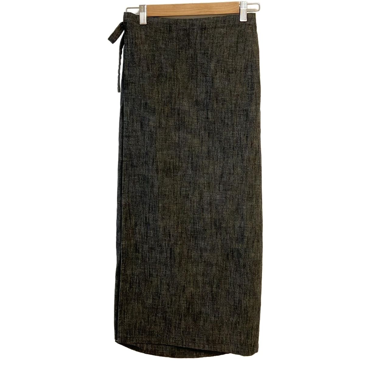 ヨーガンレール 【M】ロングスフレアスカート　麻絹 混紡　シンプル ヨーガンレール 【M】ロングスフレアスカート 麻絹 混紡 シンプル