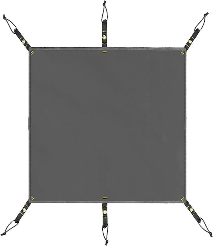 Farfly Tent Sheets, Waterproof, Water Resistant, 3000mm Ground Sheets, Thick Oxford Fabric, Outdoor Camping, Mountaineering, 6 Pieces, Grommets & Storage Bags, 190x190cm (190x190cm, 190x190 cm)