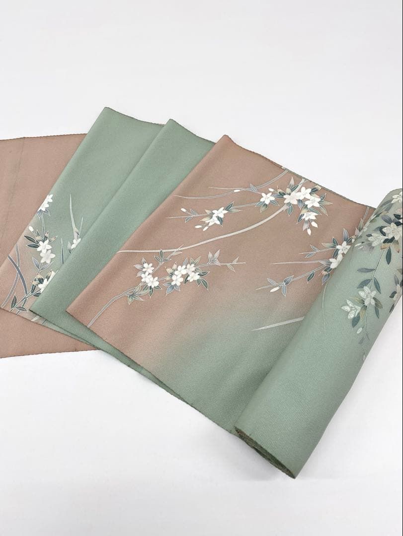 付け下げ 加賀友禅 落款入り 正絹 反物 - メルカリ