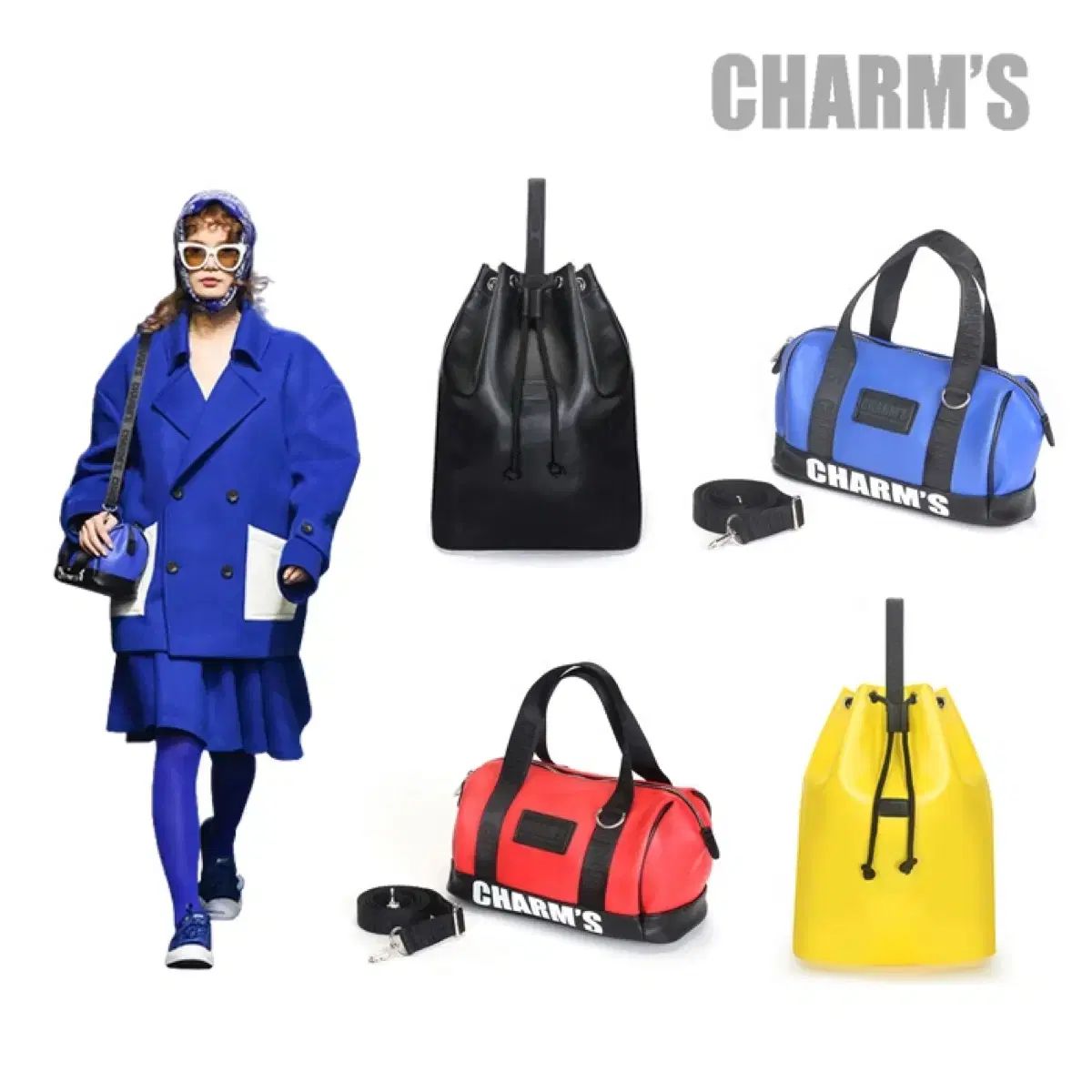 Charms バケットバッグ ブルー