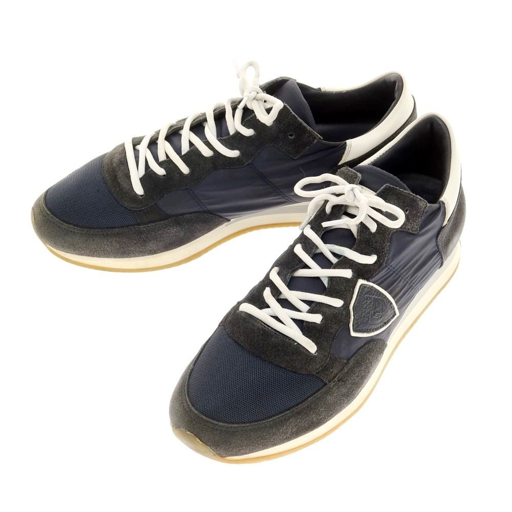 【中古】フィリップモデル PHILIPPE MODEL スニーカー ブラックxネイビー【サイズ43】【メンズ】