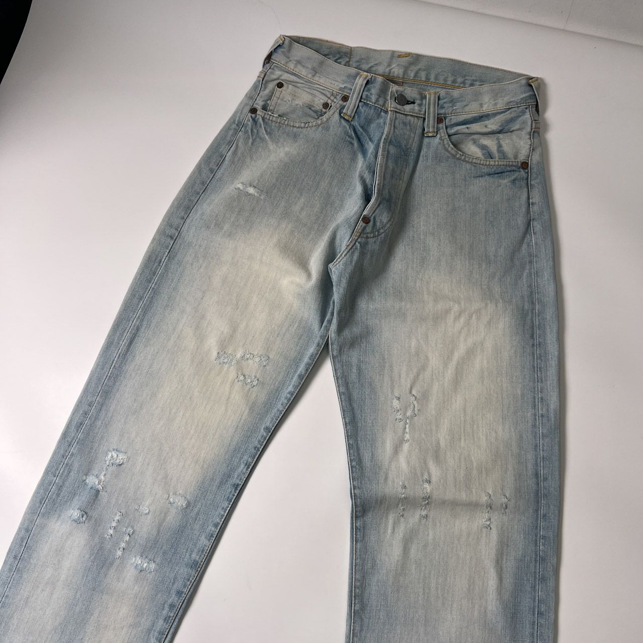 EVISUエヴィス デニム w31 EVISU エヴィス ダメージデニム W31/ライトブルー/ジーンズ