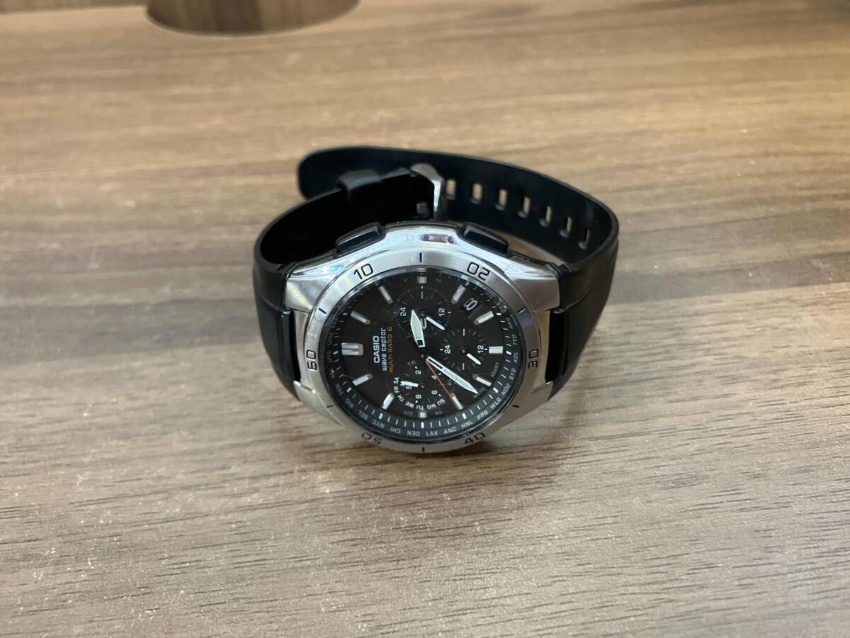 CASIO カシオ WVQ-M410 時計 ブラック ソーラークロノグラフ ソーラー充電 樹脂バンド wave ceptor multi band 6 004A355F CASIO Wave Ceptor MULTIBAND 6 WVQ-M410-1AJF Analog Wrist Watch