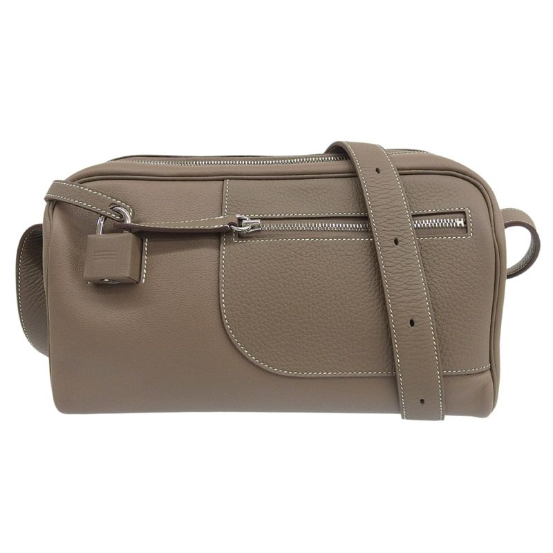 エルメス HERMES プティクーリエ ショルダーバッグ エヴァーカラー/トリヨンクレマンス エトゥープ W刻印 2024年 中古 新入荷 HE1132 エルメス HERMES プティクーリエ ショルダーバッグ エヴァーカラー