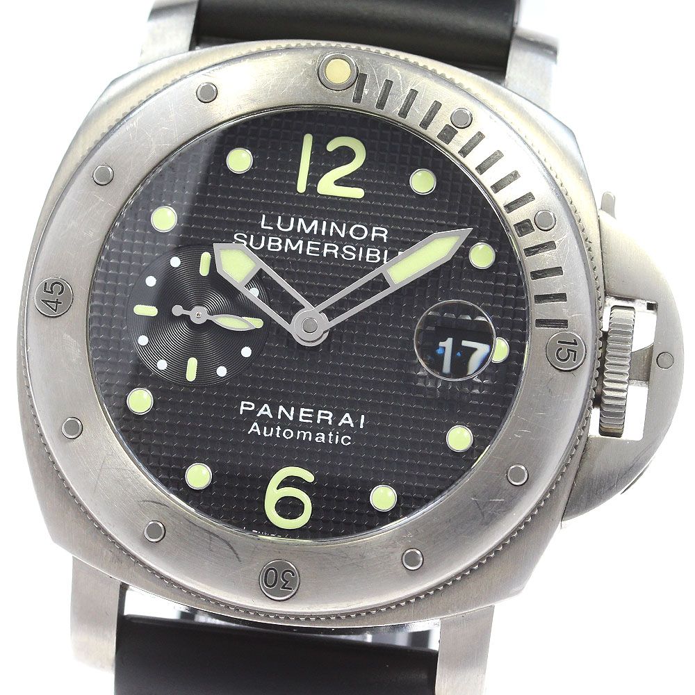 パネライ PANERAI PAM00025 ルミノール サブマーシブル デイト 自動巻き メンズ保証書付き_870225