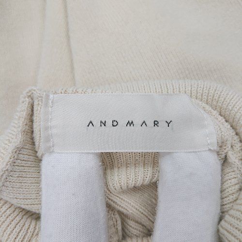 ANDMARY ホワイトニットセーター 長袖 ニットセーターレディース 秋冬 40代 長袖トップス 無地セーター