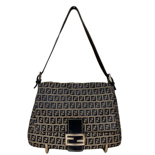 中古】FENDI フェンディ ハンドバッグ キャンバス レザー