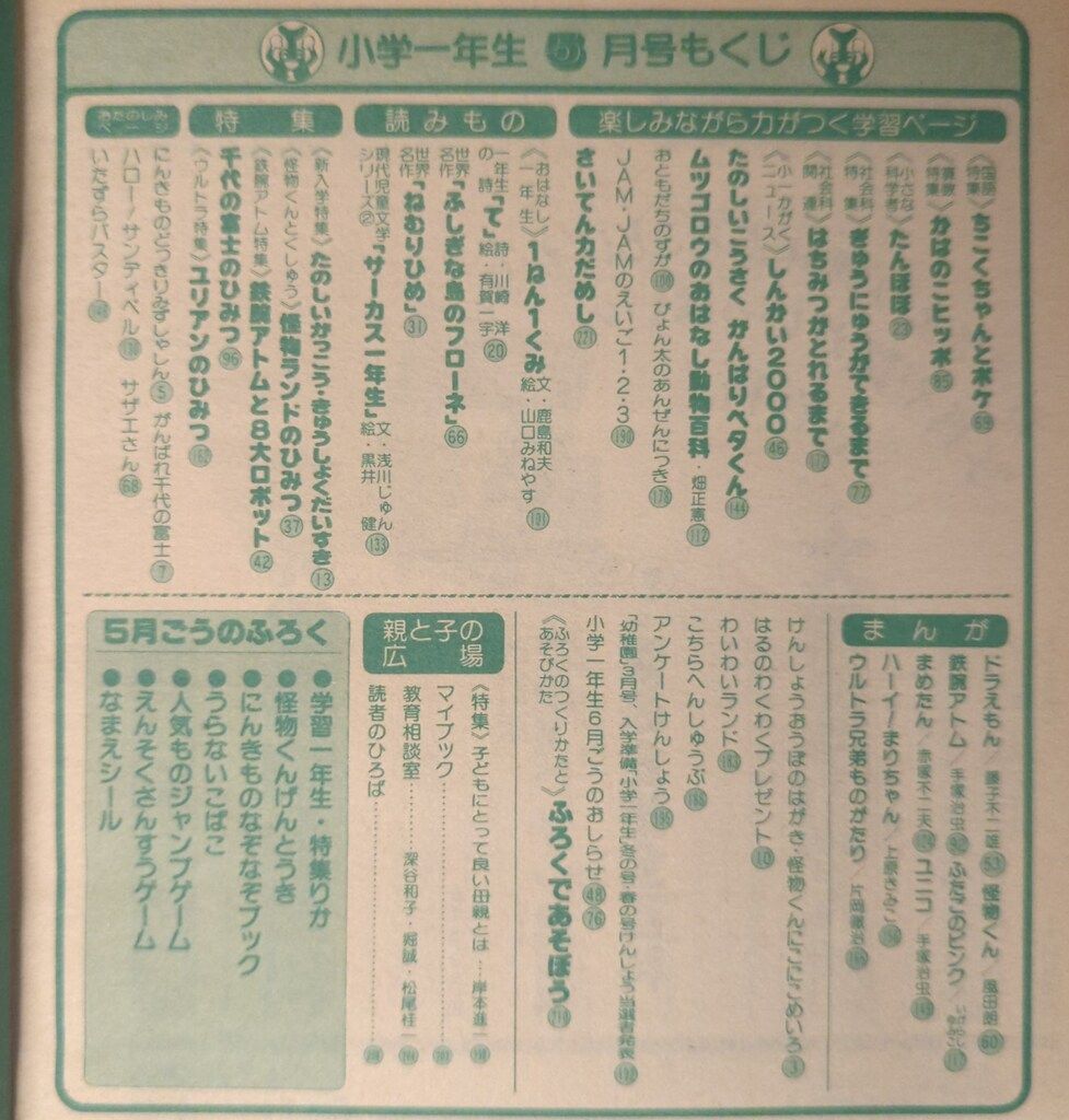 小学館 1981年(昭和56年)の漫画雑誌 小学一年生1981年(昭和56年)05