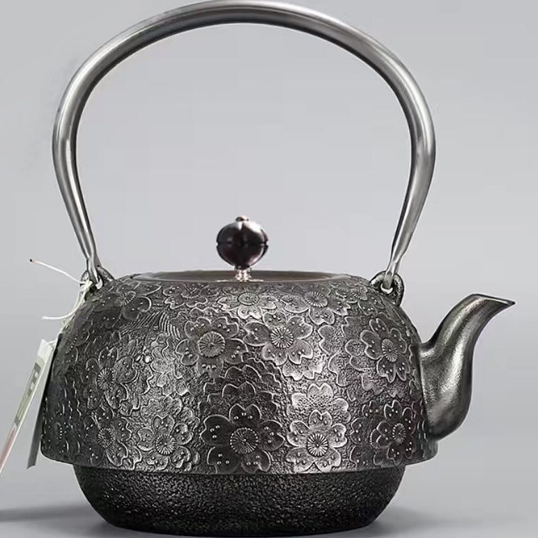 新入荷茶道具南部鉄器 鉄瓶 茶壺 未塗装鉄器 提梁壺 対応 鉄やかん 鉄分補給 鉄びん