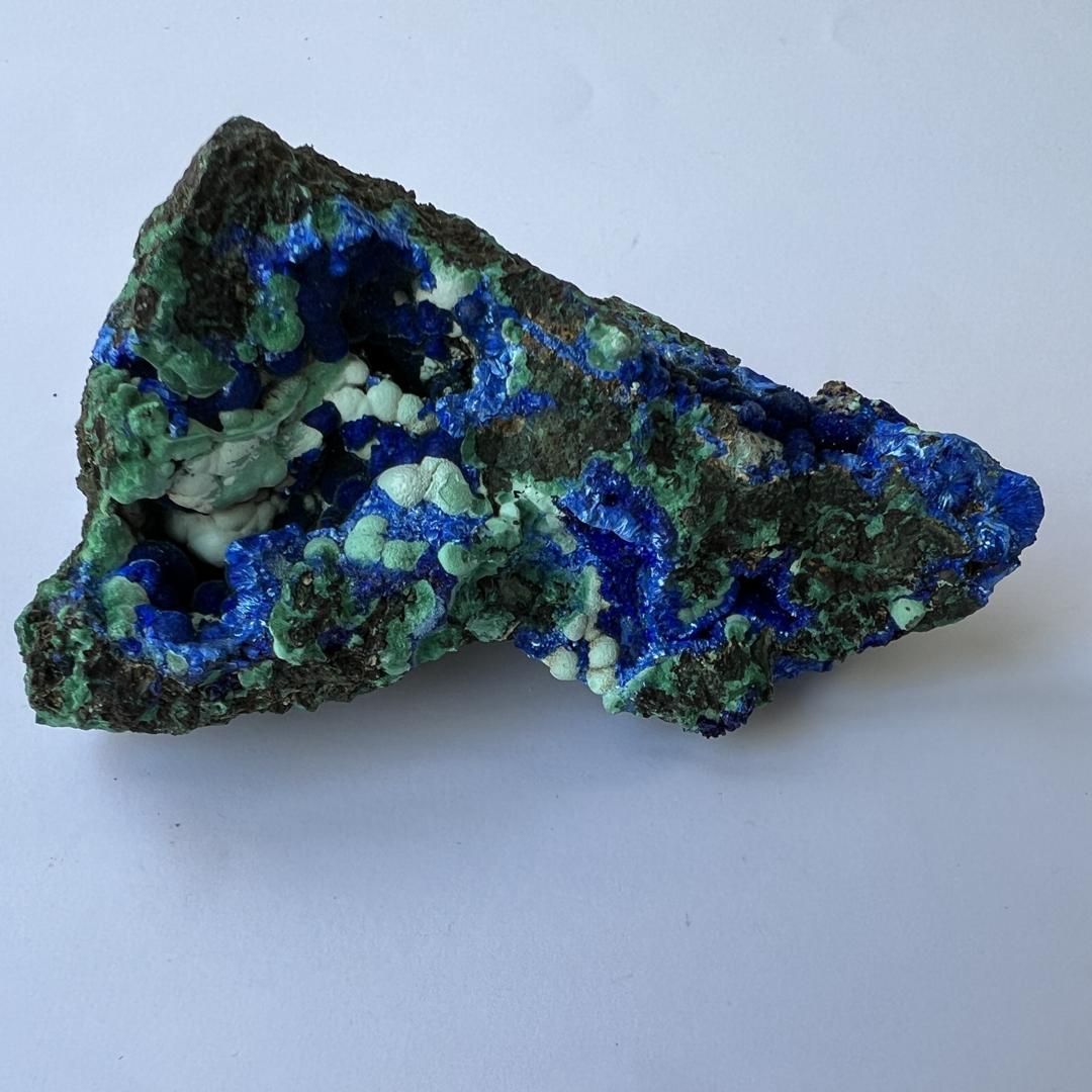E21029】マラカイトを伴うアジュライト アジュライト 藍銅鉱 岩絵の具 マラカイト Azurite 天然石 原石 鉱物 パワーストーン  メルカリShops