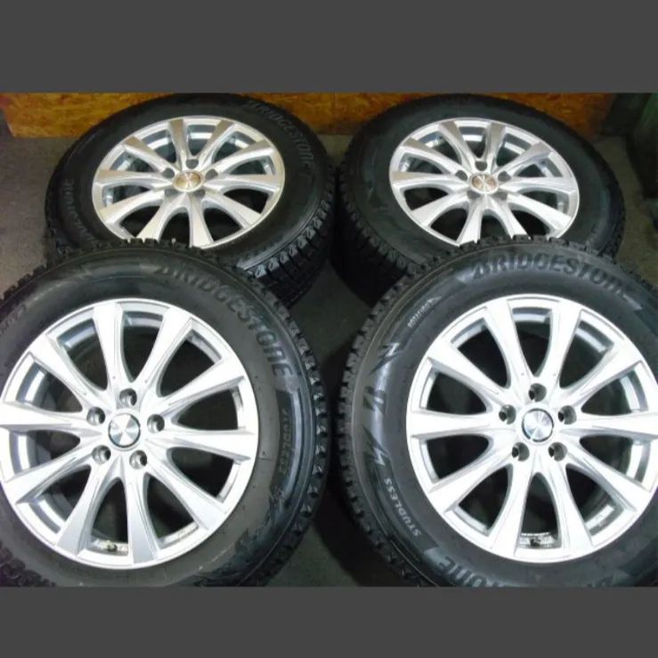 T-2109 本州 超バリ山 23年製 DM-V3 225 65R17 RAV4 ハリアー 等 17インチスタッドレス タイヤホイール