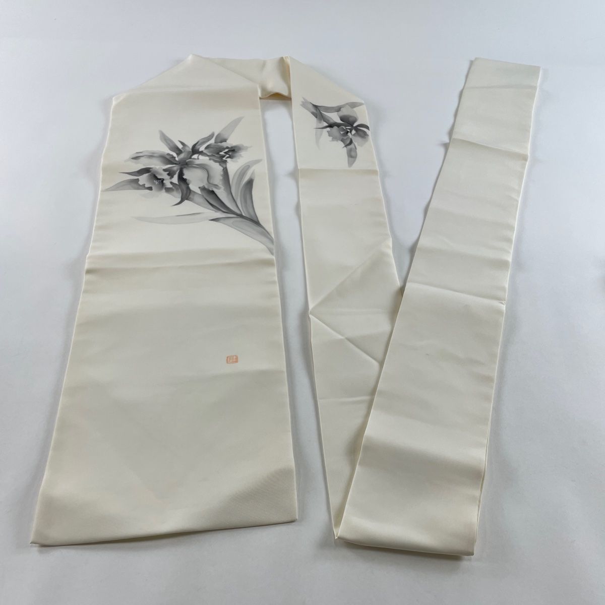 ☆ 名古屋帯 丸に鶴 松葉模様 千種色 縮緬 O-5541 ☆ 名古屋帯 丸に鶴 松葉模様 千種色 縮緬 O-5541