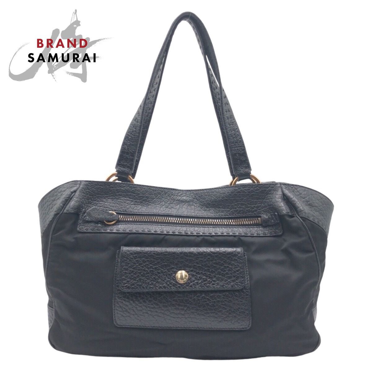 PRADA プラダ ヴィッテロダイノ テスート 三角ロゴ ブラック 黒 ナイロン|レザー トートバッグ ショルダーバッグ レディース 503649