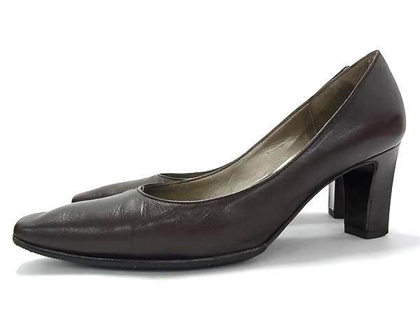 BRUNOMAGLI ブルーノマリ レザー ヒール パンプス 表記サイズ 35 1/2