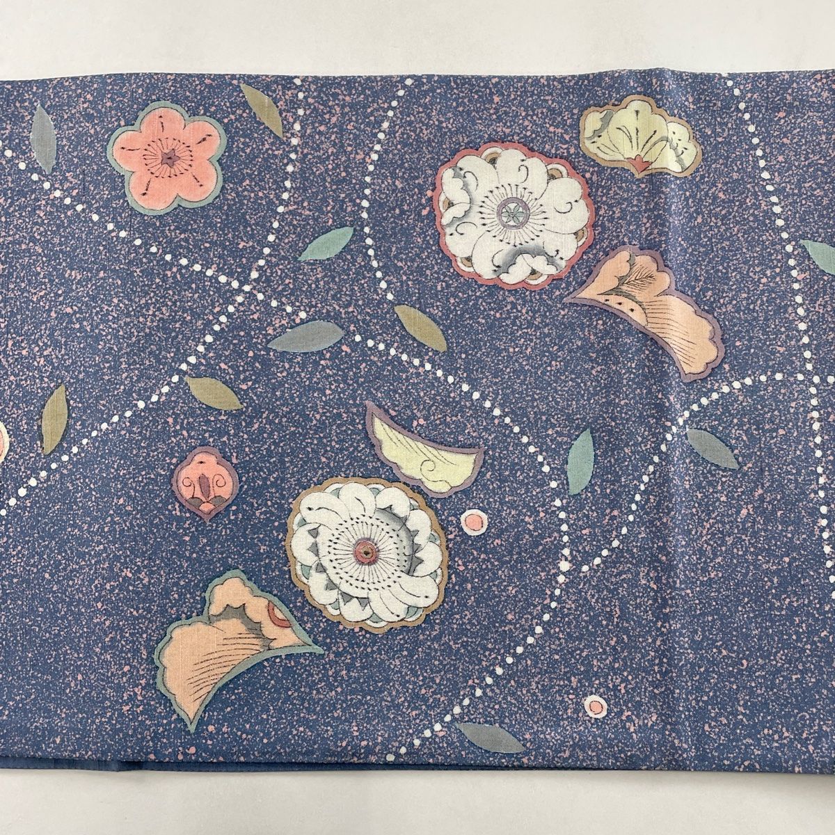 袋帯 美品 秀品 紬地 草花 青灰色 お太鼓柄 正絹 【中古】 - メルカリ