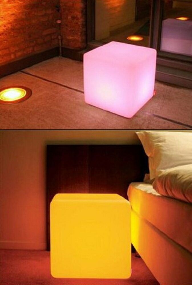 12色 LED ベスト ボックス チェア スツール コンパクト 充電式 パーティー