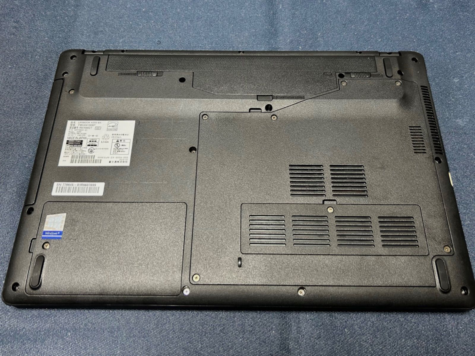 【中古ノートPC】Windows11対応／富士通 LIFEBOOK A359/BX／Core i3・8GBメモリ／SSD240GB