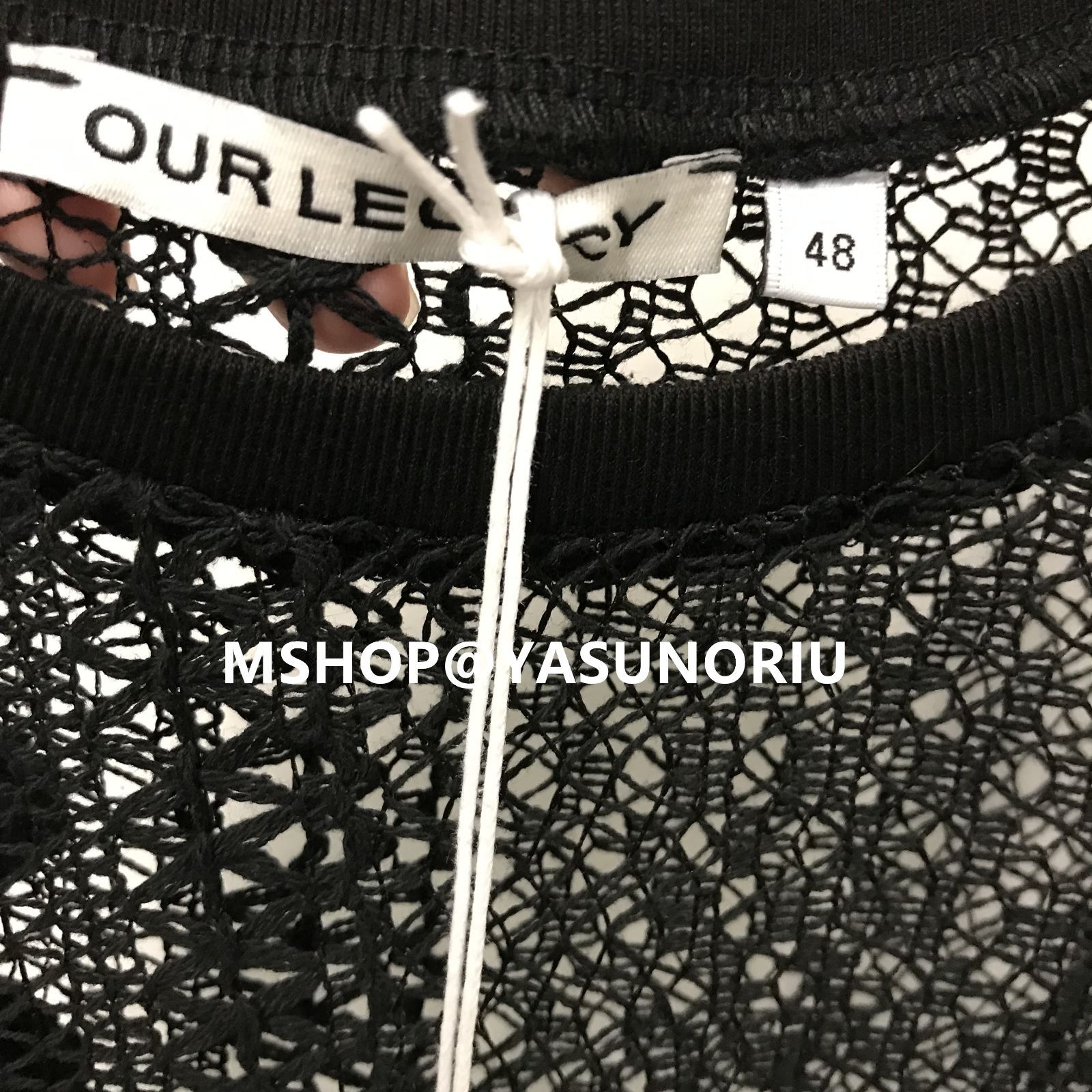 our legacy BOX SLEEVELESS サイズ48 Our Legacy - Box Sleeveless Black Cotton Crochet