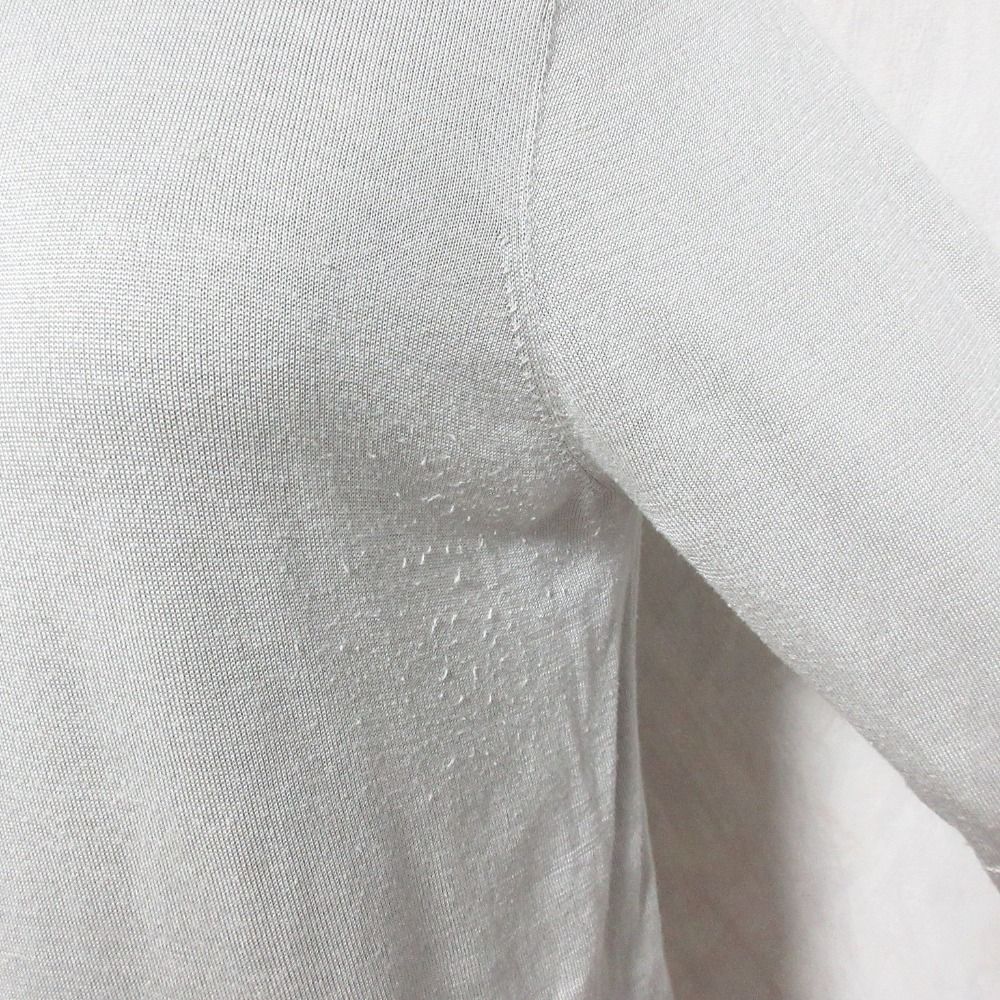 Demi-Luxe BEAMS - 良品 24SS BEAMS デミルクスビームス シルク クルーネックカーディガン＋ハーフスリーブタートルネックニット アンサンブル 36 グレー レディース 古着 中古 USED 良品 24SS BEAMS デミルクスビームス シルク クルーネック