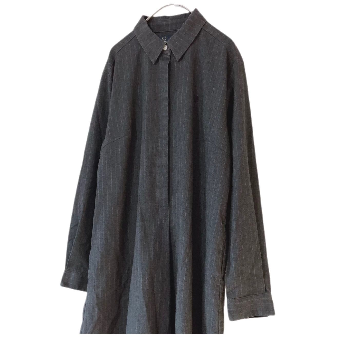 z1407 【美品】FRED PERRY フレッドペリー ストライプシャツ