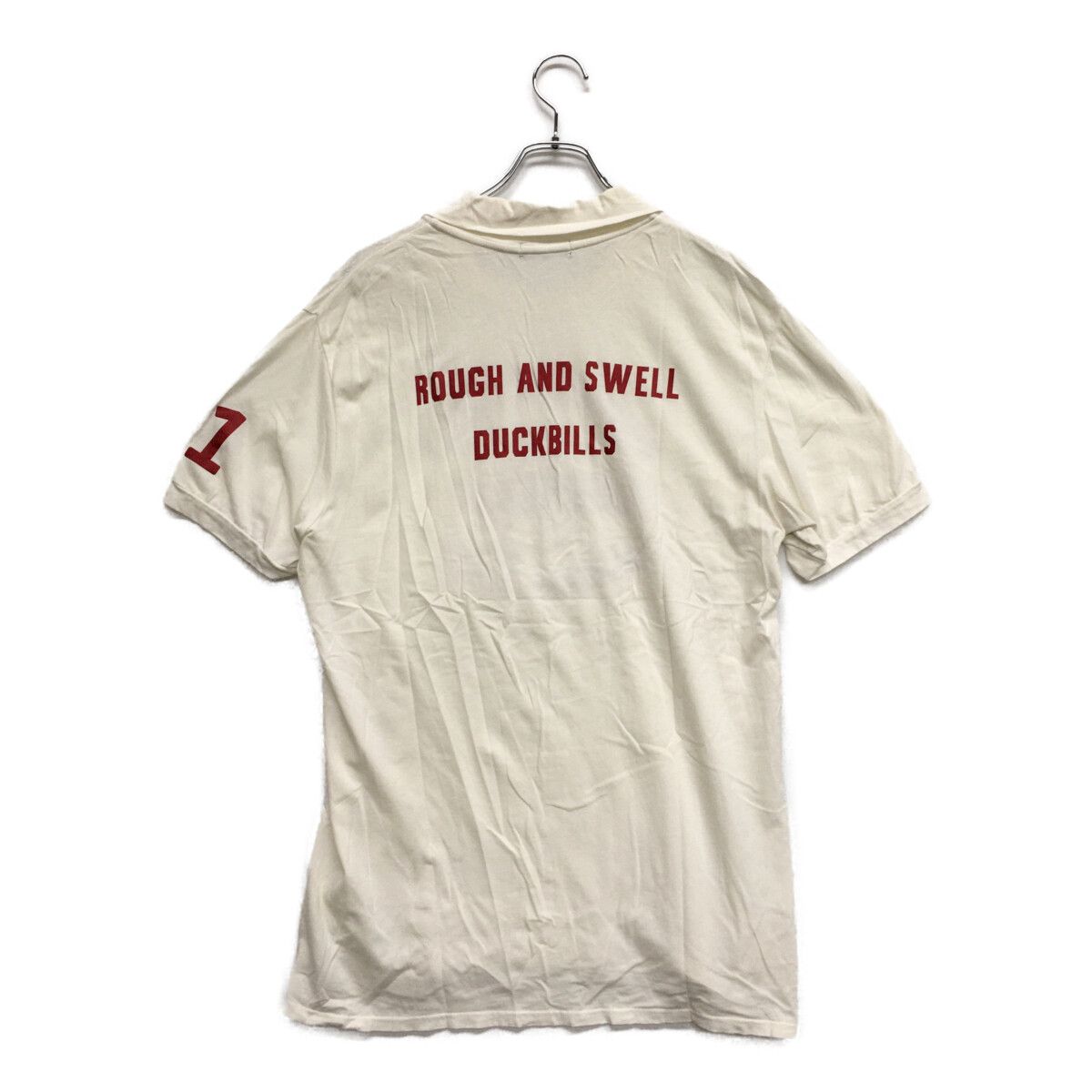 中古 メンズ ラフ＆スウェル rough&swell 半袖シャツ L 白 ホワイト 襟