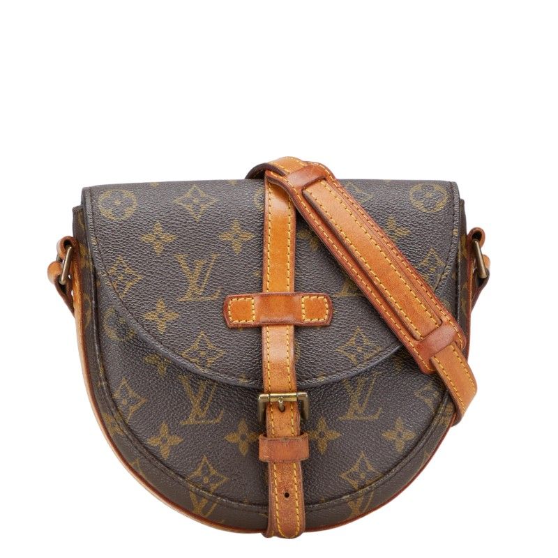 ブラウン PVC レザー レディース LOUIS VUITTON LOUIS VUITTON ルイ ヴィトン モノグラム ポシェットツインPM