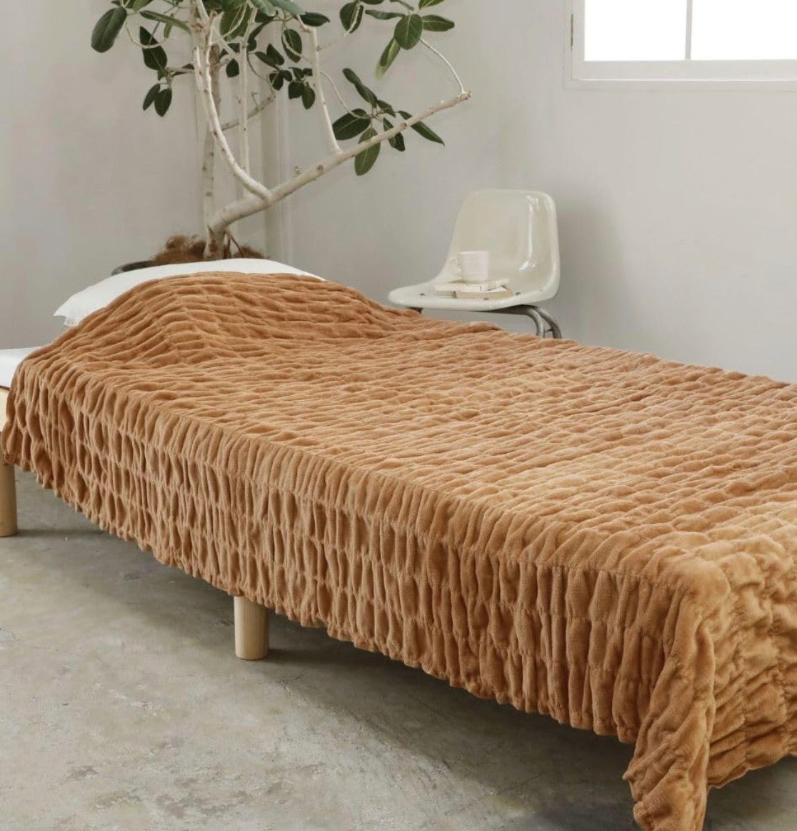 発熱コットン ふかふかケット 吸湿発熱 毛布 ブランケット 綿100％ 綿毛布