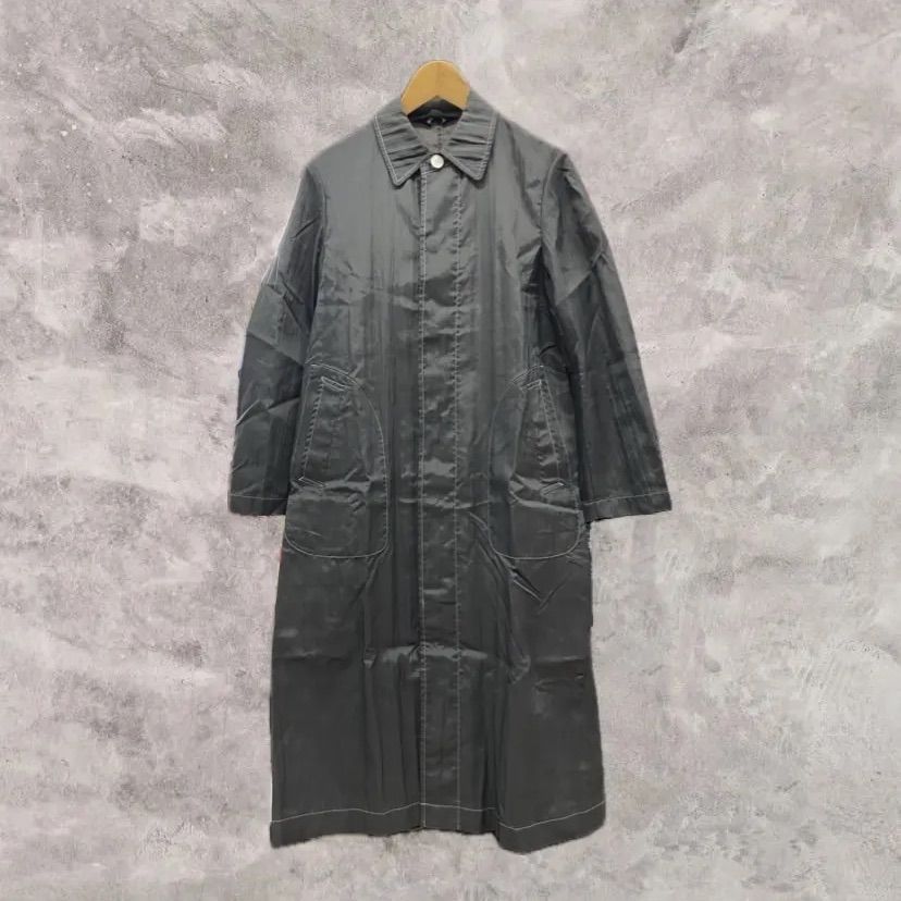 comme des garcons ステンカラーコートブラック AD1998 72.tricot COMME des GARÇONS ナイロンステンカラーコート【併売