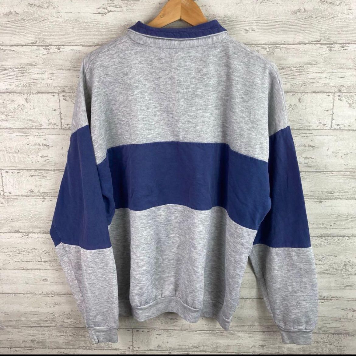 【USA製】US古着ハーフジップスウェット　サンフランシスコ　90sビンテージ 90\u0027s SPEEDO社 ハーフジップ ビンテージ フェード スウェット レア