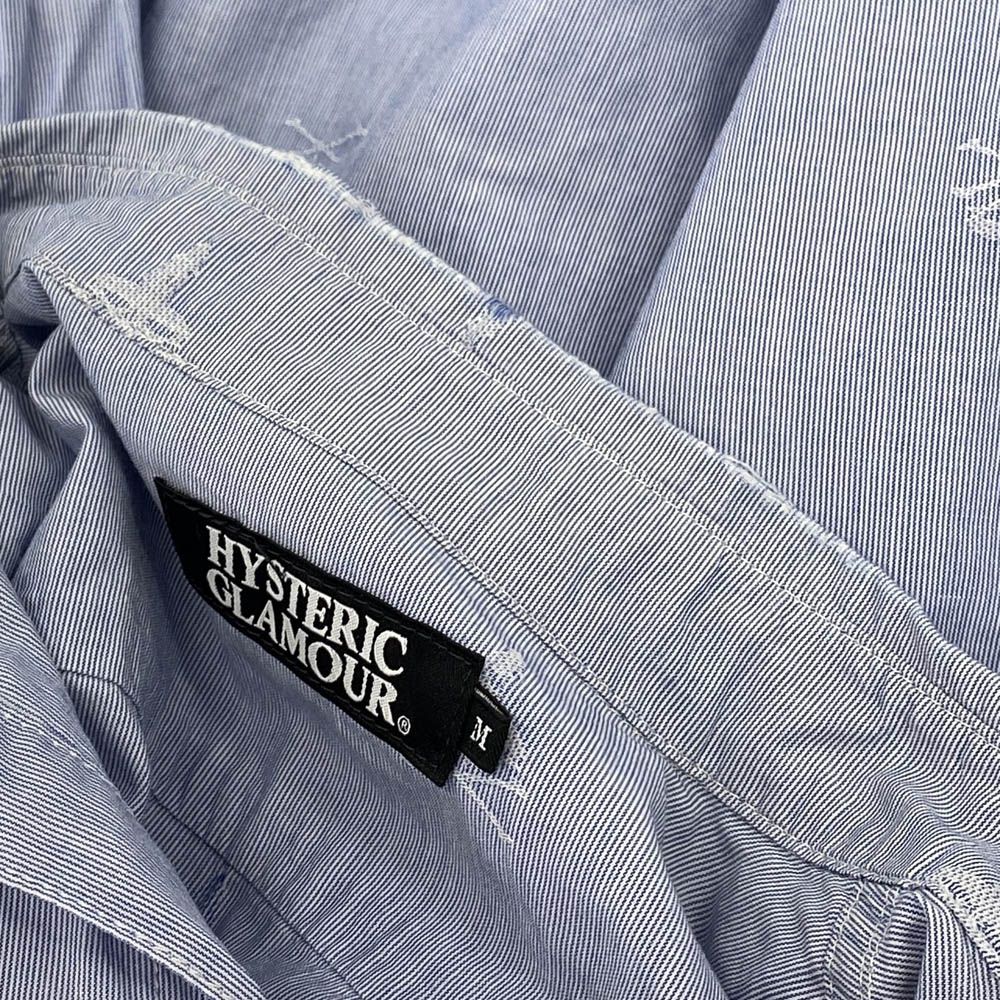 HYSTERIC GLAMOUR M 青黒ストライプ長袖カットソー STYLING | HYSTERIC GLAMOUR ONLINE STORE ヒステリックグラマー