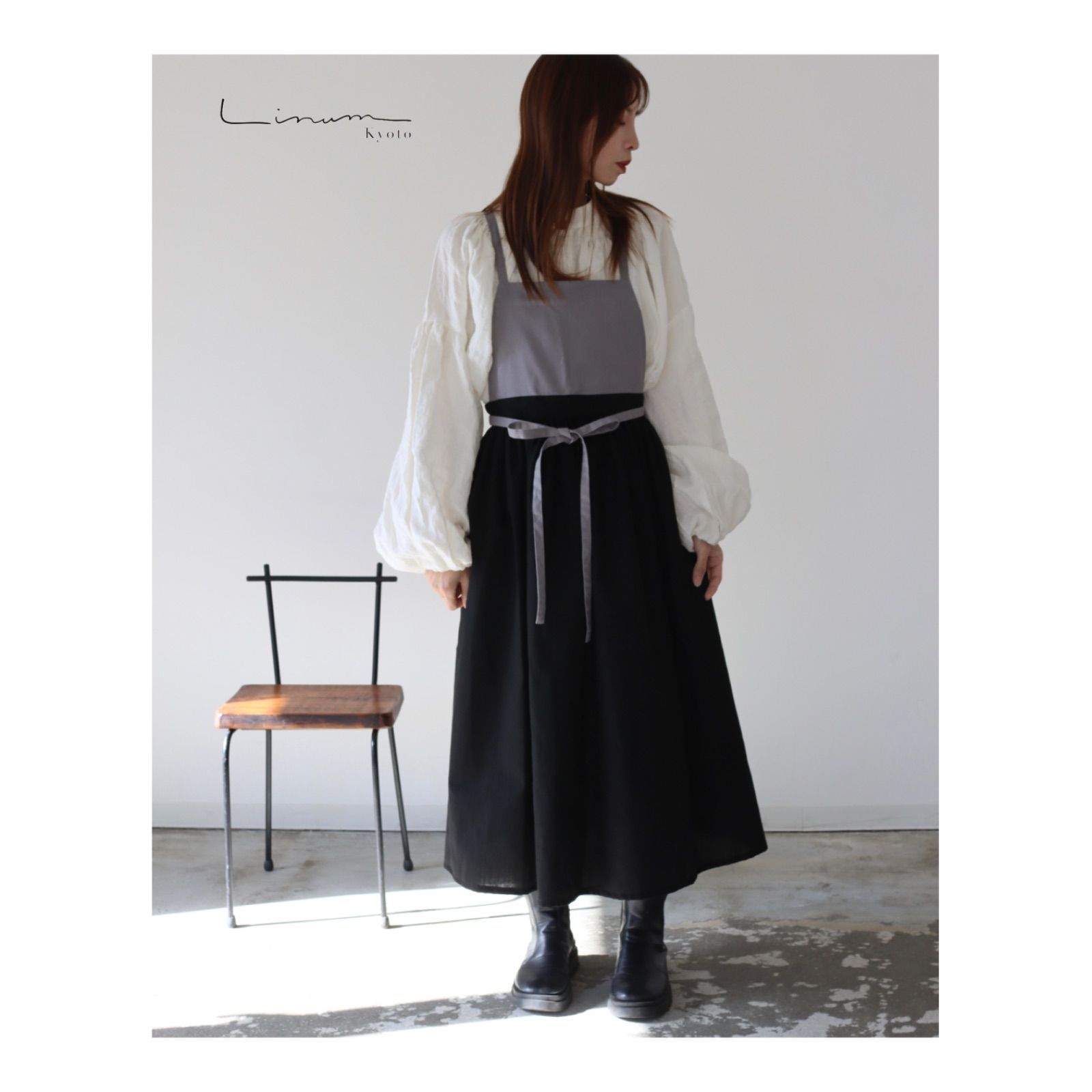 エプロン・シージョ ブラック×スカーレット幾何柄 フラメンコ 衣装